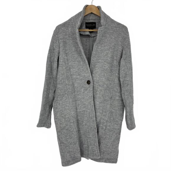 Rachel Zoe Jackets & Blazers - Rachel Zoe Women's Gray Wool Blend Button Front Sweater Coatigan